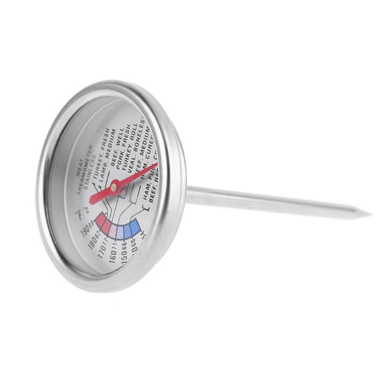 Stainless Food Analog Meat Thermometer Kitchen Cooking Oven BBQ Beef Pork Turkey Steak Temperature Probe C/F