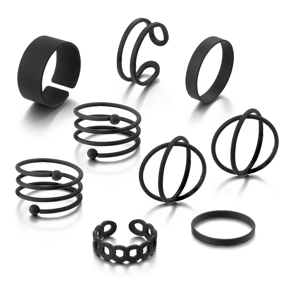 Ifmia Punk Vlam Vlinder Zwart Ringen Sieraden Vrouw Mode 2022 Geometrische Finger Ringen Voor Vrouwen Meisjes Bijoux Femme: IF31913659