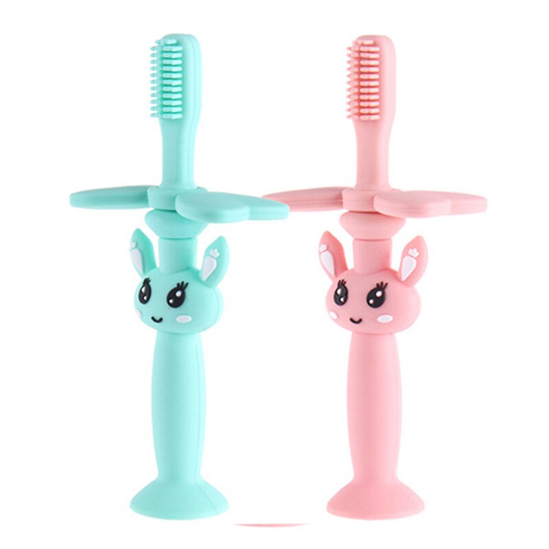 1PC chico s de silicona suave cepillos dentales de entrenamiento bebé niños Dental Cuidado Oral cepillo de dientes de bebé chico cepillo de dientes artículos de bebé