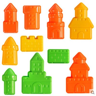 10 Sets Van Digitale Sterven Spelen Zand Outdoor Speelgoed Voor Childrensummer Zee Strand Speelgoed Baby Dune Zand Mold Gereedschap Sets verdikking Abs: 3