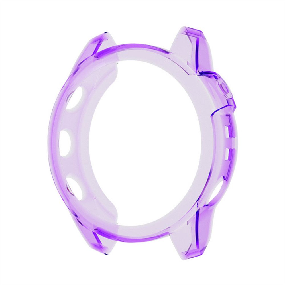 Étui de luxe en TPU pour Garmin Fenix 7, boîtier de placage résistant aux empreintes digitales, coque de protection pour cadre de montre, couverture de protection complète: Purple plastic