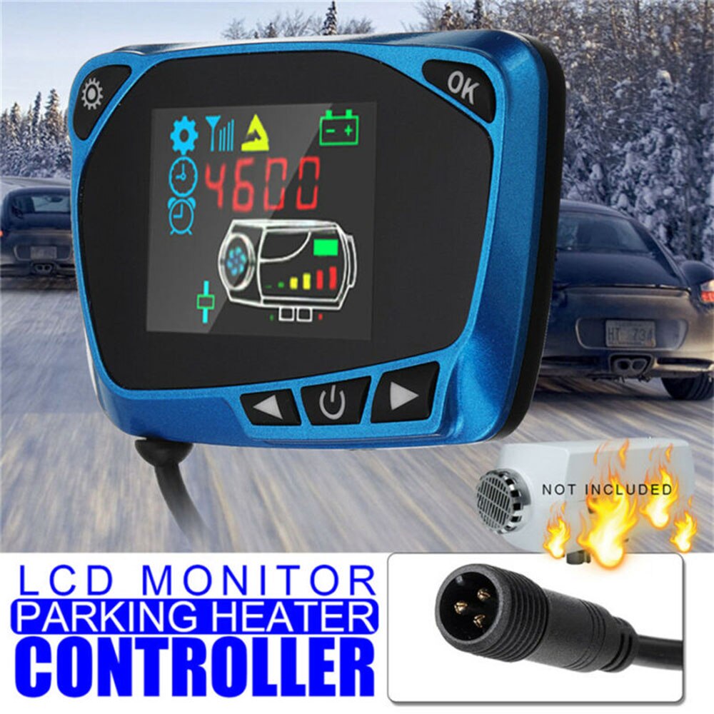 12v lcd-skærm monitor switch med fjernbetjening til bil diesels luftvarmer kit