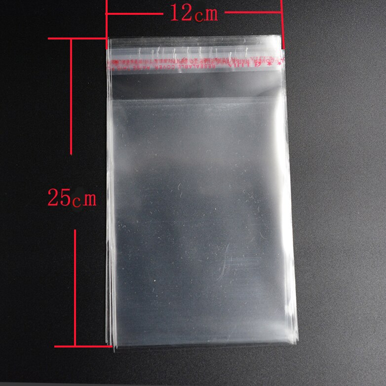 Zakjes 50 Stuks 12*25 Cm Clear Resealable Cellofaan/Bopp/Plastic Zakken Transparant Opp Verpakking Plastic Zakken zelfklevend Seal