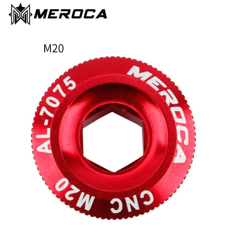 MEROCA – vis de couverture de manivelle M18/M19/M20 vtt, boulon Iamok en alliage d&#39;aluminium, 4 couleurs, 1 pièce: M20 Red