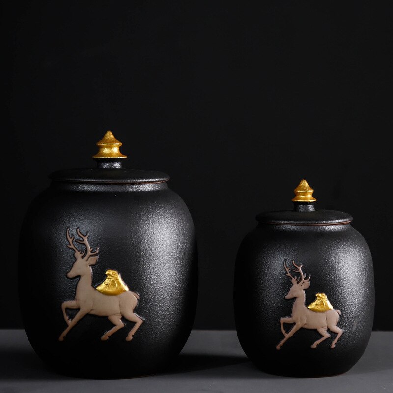 Cremation Urn - Funeral Urn for Pet - Made in Ceramics &amp; Hand-Painted- Display Burial Urn at Home or in Niche at Columbarium