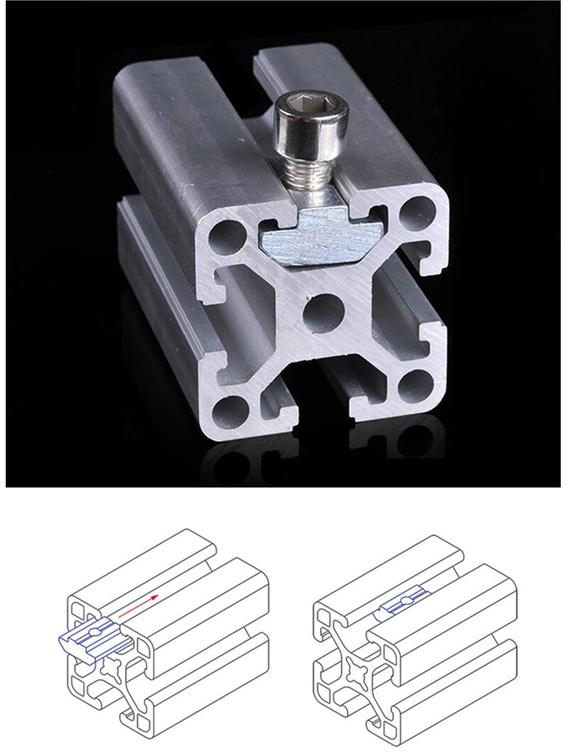 100/50 Stuks Eu 20 30 M3 M4 M5 M6 T Blok Vierkante Moeren T-Track Glijdende Hamer moer Voor Fastener Aluminium Profiel