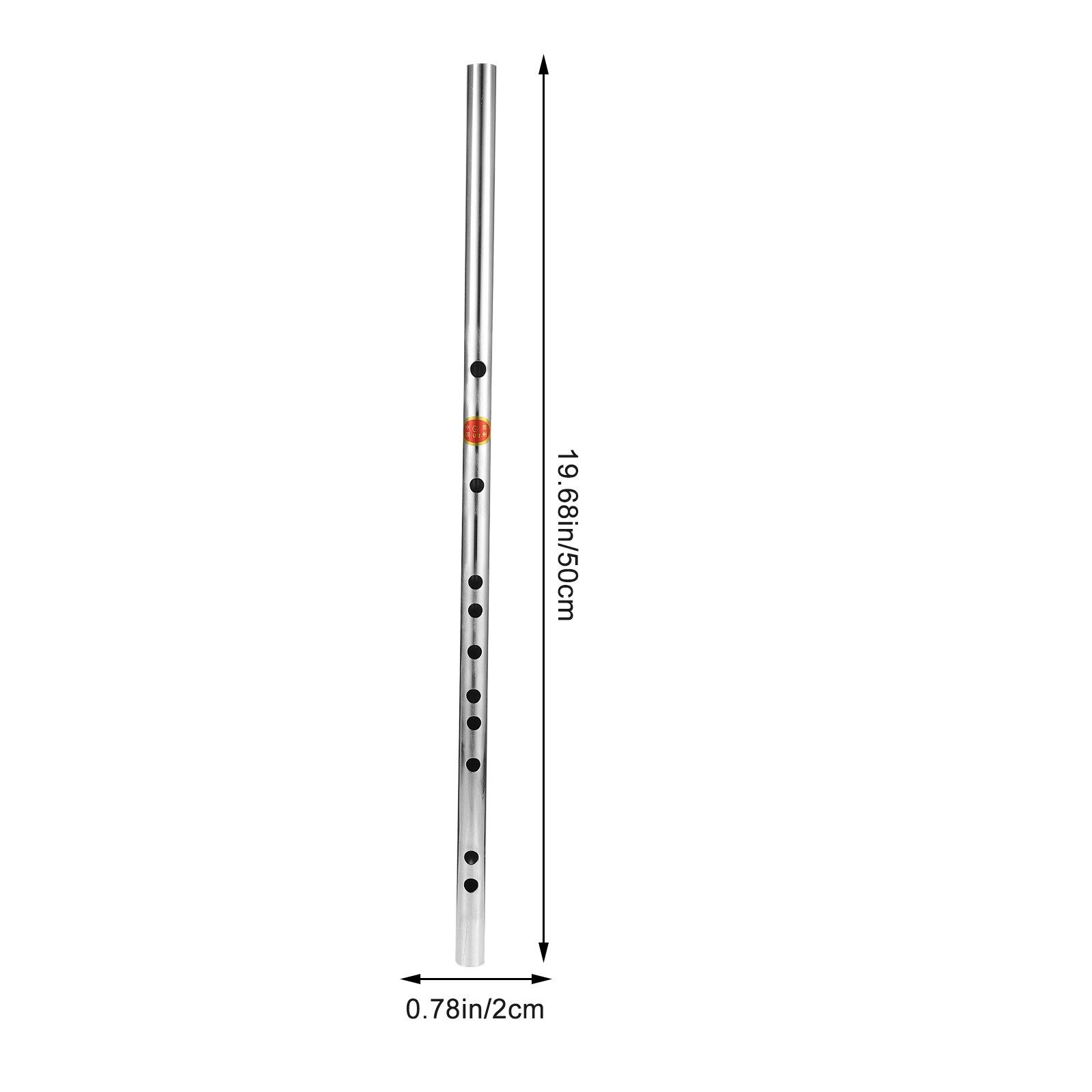 1Pc Stainless Steel Long Flute Chinese Flute Introductory Lightweight Beginners Flute G F Key with Chinese knot