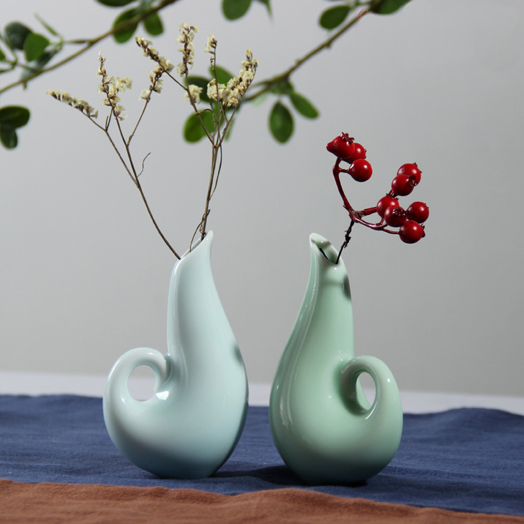 Celadon Flower Bottle Ceramic Home Accessories Decoration Pace Aquatic Celadon Flower Vase
