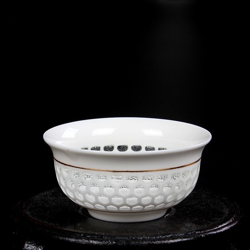 2pcs/lot porcelain tea cup on sales Chinese kungfu cup of tea hollow-out cups for Pu'er / green tea 45ml China