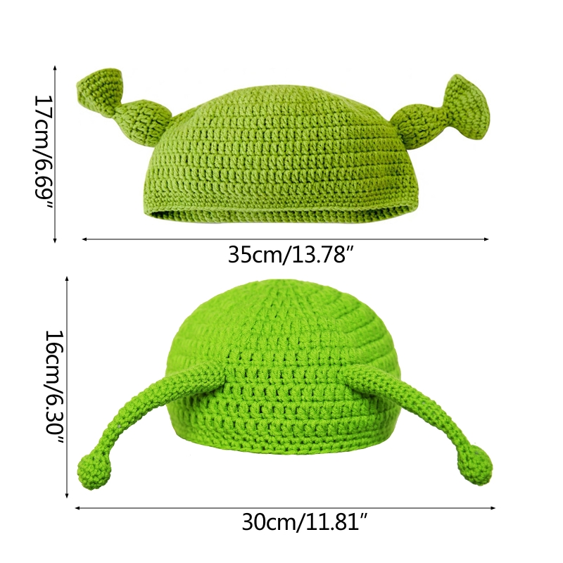 Mooie Alien Antenne Baby Hoed Gebreide Warme Effen Kleur Hoeden Decoratie