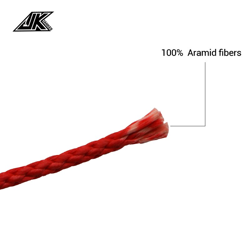 JK KBC 100/150/190/230/310LB Assist Line Kevlar Strong Braided 8 Strand Weaves Red Fishing Line Binding Jigging Hook Assist Lure