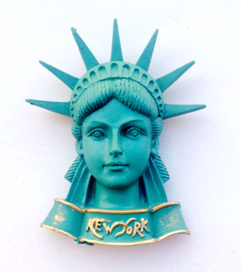 Handmade Painted Statue Of Liberty 3D Fridge Magnet Travel Souvenirs Refrigerator Magnetic Stickers