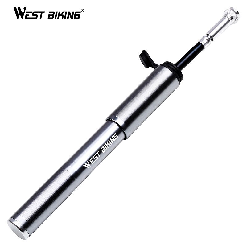 West biking slange trykkmåler hånd luft pumpe schrader presta ventil gaffel bærbar mini pumpe sykkel pumpe dekk ball leketøy inflator
