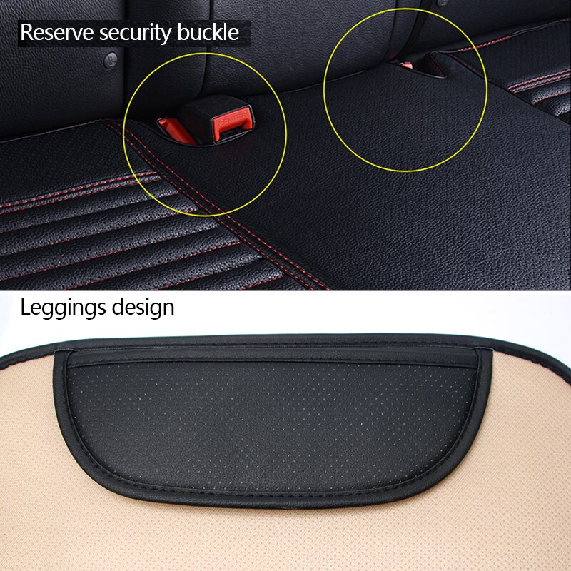 Lederen Auto Stoelhoezen Waterdichte Universele Seat Protector Voor Automobiles Auto Zitkussen Set Mat Auto Accessoires Ademend