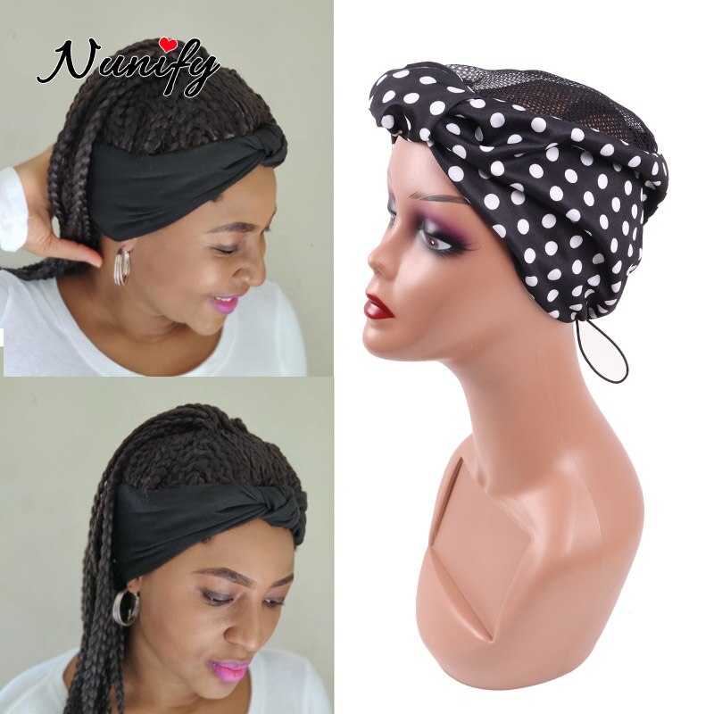 Nunify Mesh Wig Cap Linked Headband For Making Wigs Drawstring Hair Net For Hair Bun Crochet Headband Wig Cap Hair Band Wig Caps