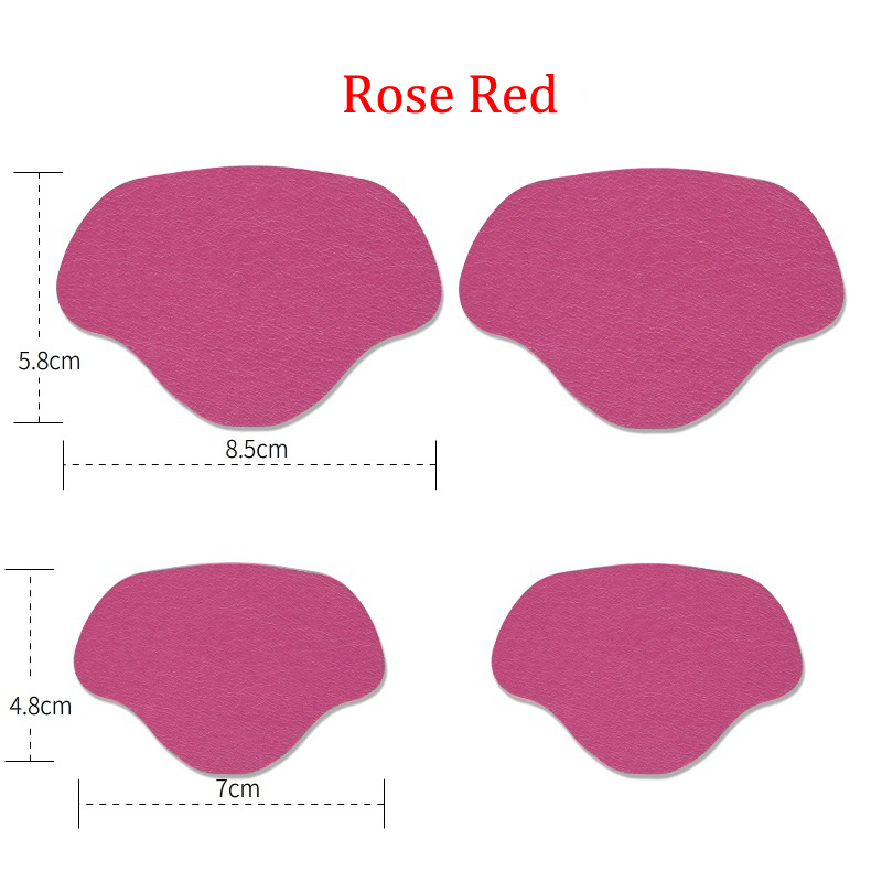 Plantillas con parche para zapatos deportivos, almohadillas antidesgaste para pies, plantilla protectora para el talón, pegatina trasera, tamaño ajustable, 4 Uds.: Rojo