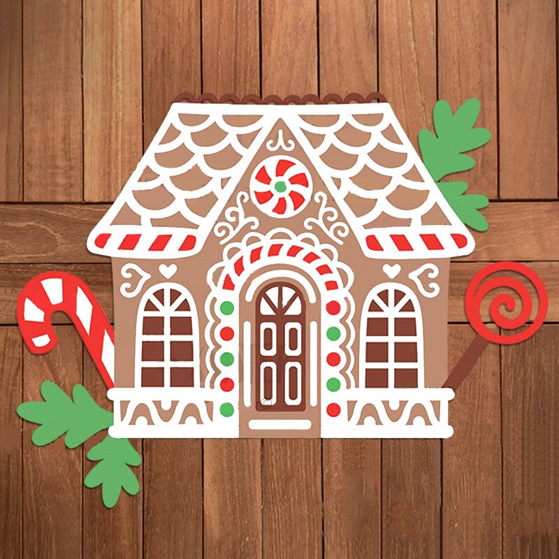 christmas gingerbread house cutting die building cut die mold diecuts for diy scrapbooking paper cards making crafts