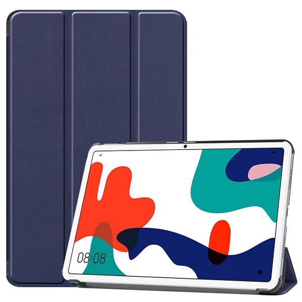 Étui pour tablette huawei matepad 10.4 , housse 3-w09 protection fine et pliable en 10.4 parties avec fonction veille automatique: Bleu foncé
