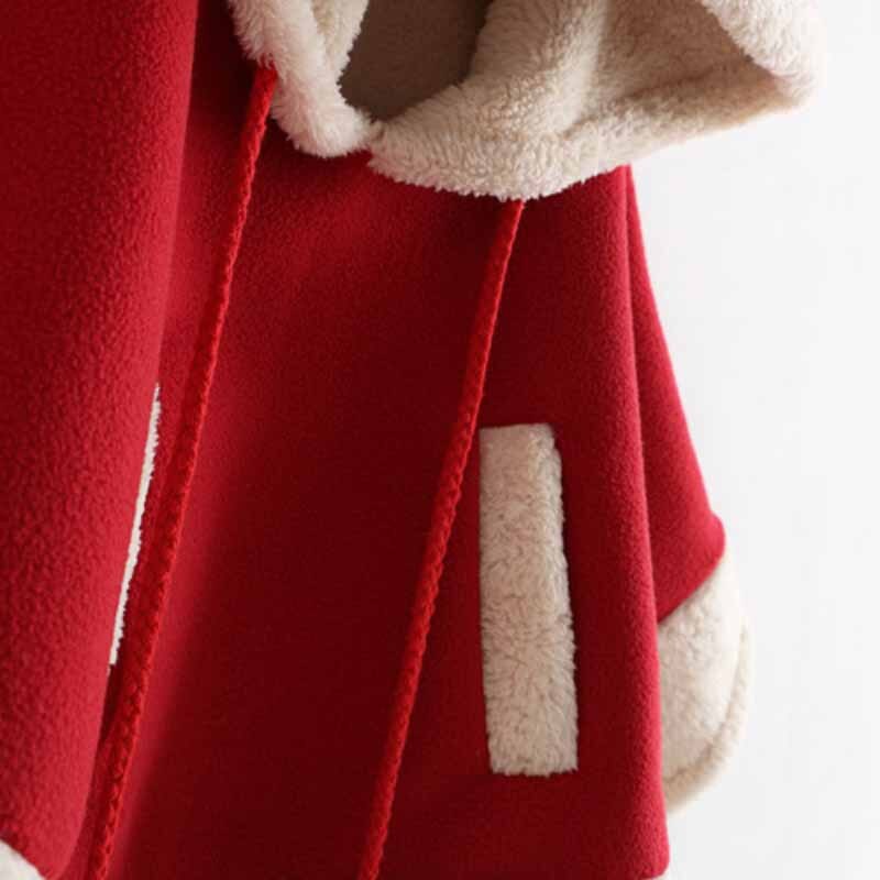 År baby piger jul frakke piger rød uld rensdyr kappe drenge piger jakker børn hætteklædte overtøj frakke børn tøj