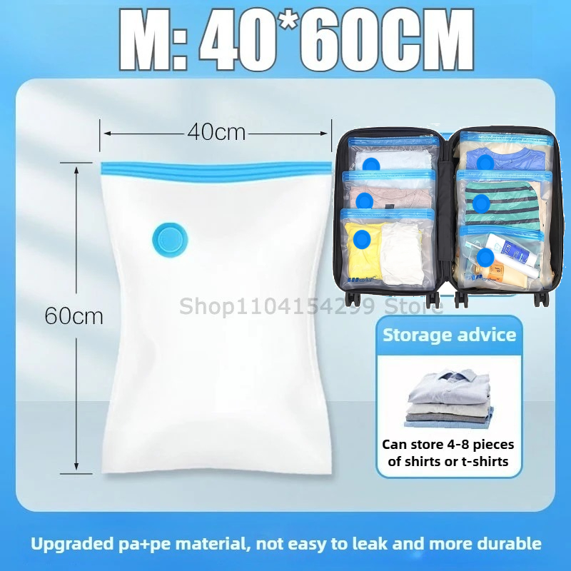 Sacchetto Sottovuoto Trasparente Pieghevole Compresso Salvaspazio Per Riporre I Vesti, Sacchetto Sottovuoto Per La Casa, 1 Pz - Foto 7