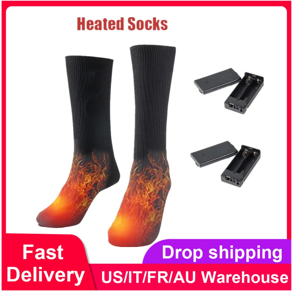 Tykkere varmere sokker elektriske opvarmede sokker genopladeligt batteri til kvinder mænd vinter udendørs skiløb cykling sport opvarmede sokker