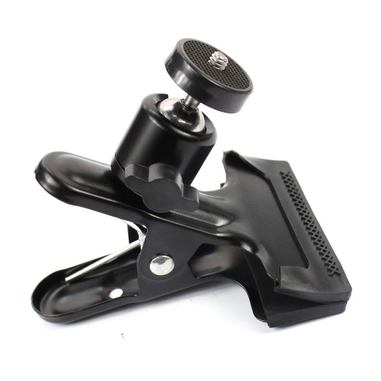Support de tablette, anneau lumineux, tête de boule, trépied, photographie, lampe LED Selfie, Smartphone, Clip, pièces de rechange, accessoires: Metal Clip Clamp