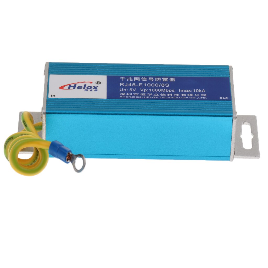 RJ-45 Gigabit 100/1000Mbps Ethernet Network Device Surge Protector Arrester