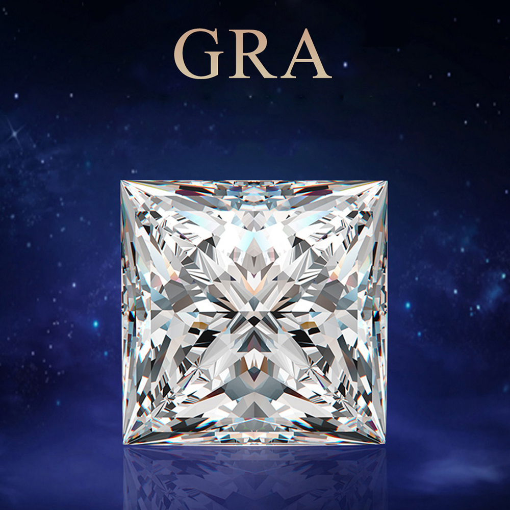 Princess Cut Moissanite Losse Edelsteen Stenen 0.06ct-10ct D Kleur VVS1 Voor Vrouwen Sieraden Diamanten Ring Materiaal met Certificaat