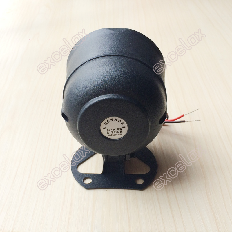 1/6 Tones Outdoor Security Sound Siren Horn Speaker Metal DC12V Loud High Volume Home Intrusion Car Vehicle Safety Fire Alarm