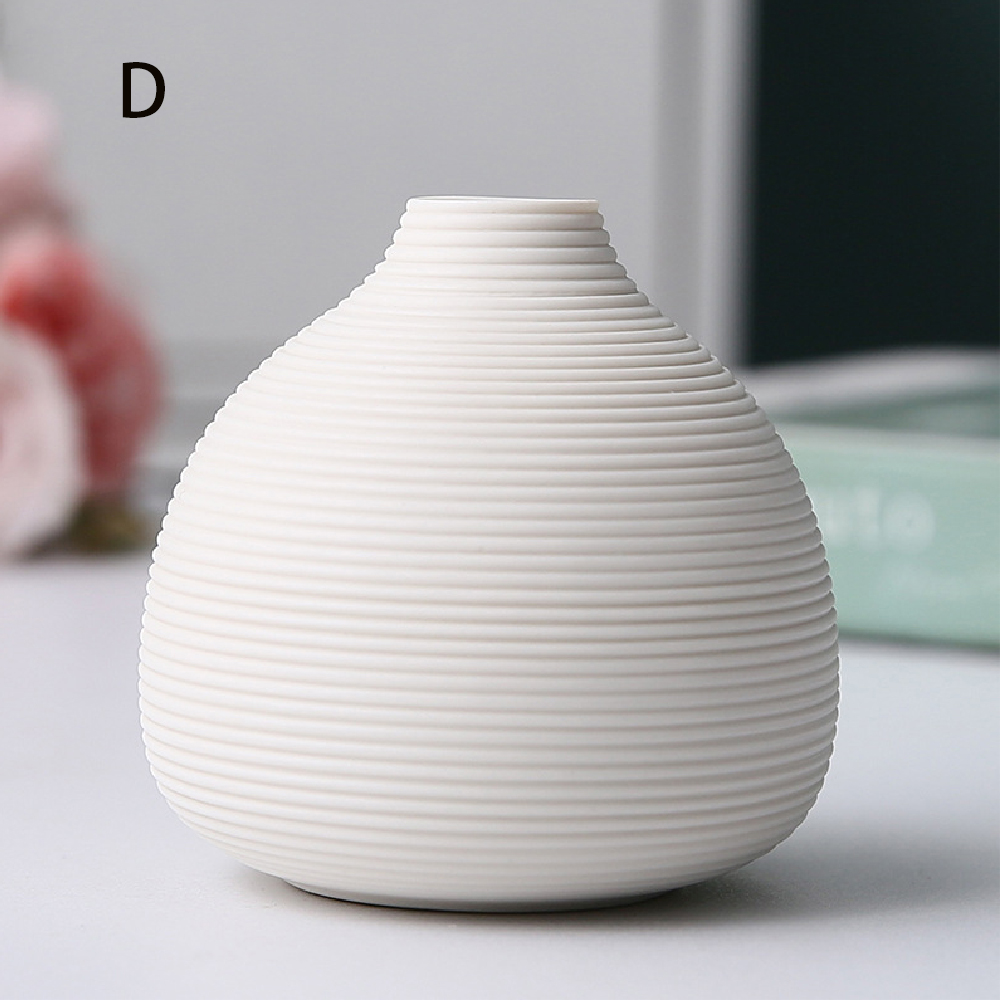 Malé keramické vázy, jednoduché bytové dekorácie, dekorácie do obývačky, kvetináče na suché kvety, ručné práce, hydroponické vázy: Svetlo žltá