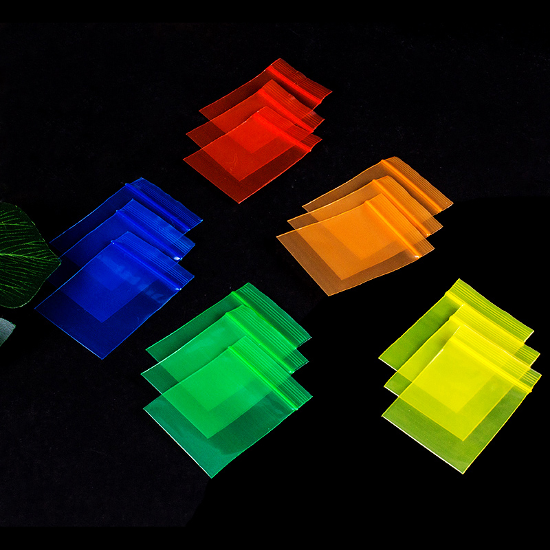 100Pcs Reusable Iridescent Zip Lock Bags Clear Plastic Packaging Pouches JewelryRetail Bag Cosmetic Holographic Bag