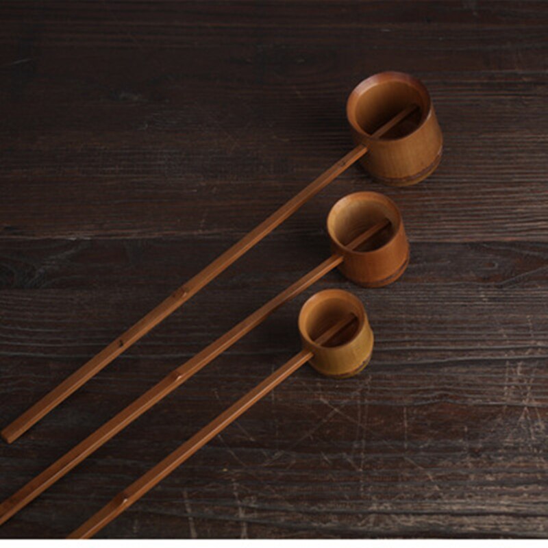 Lang håndteret bambus rod vand scoop kulsyreholdige madlavningsredskaber bordservice køkkenudstyr til te kung fu te værktøjer
