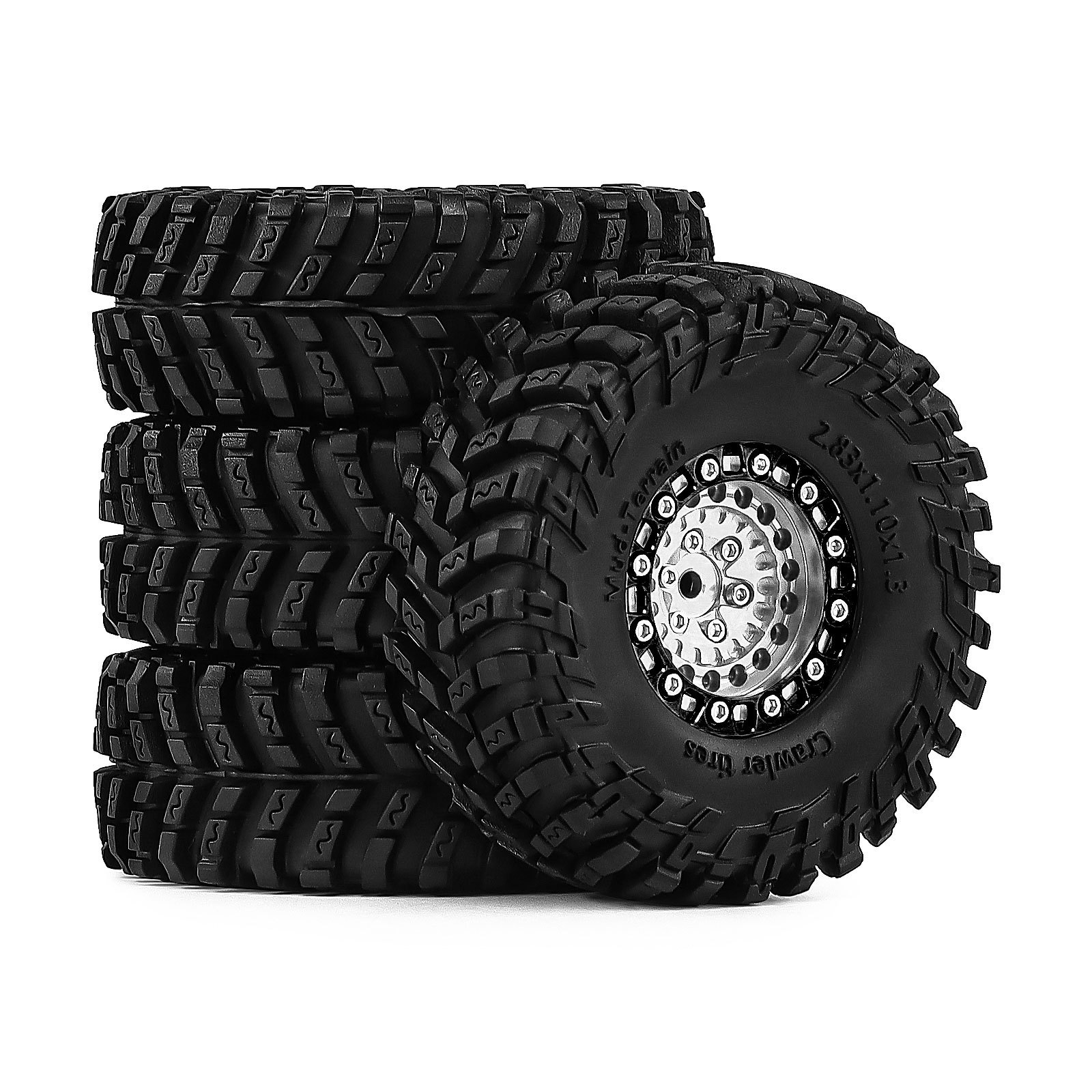 4 stuks 1,3 inch aluminiumlegering beadlock velgen, metalen wielnaaf voor 1/18 TRX4M 1/24 SCX24 FCX24 RC crawler auto upgrade onderdelen: Lavendel