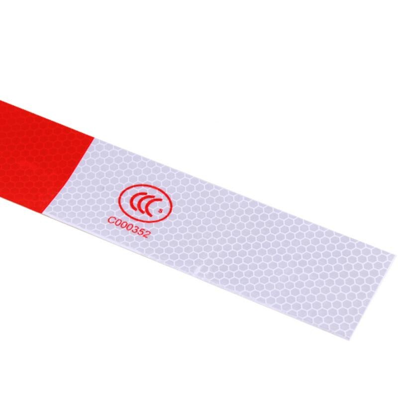 10Pcs car Reflective sticker Safety Warning Sign Reflective Conspicuity Adhesive Sticker 30 x 4.5cm car stickers Red+White