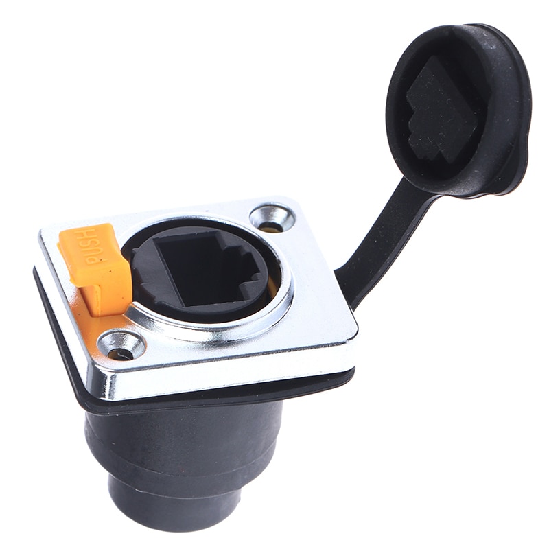 Practical RJ45 Waterproof Connector Female Panel Mount Sockets Ethernet IP65 Straight