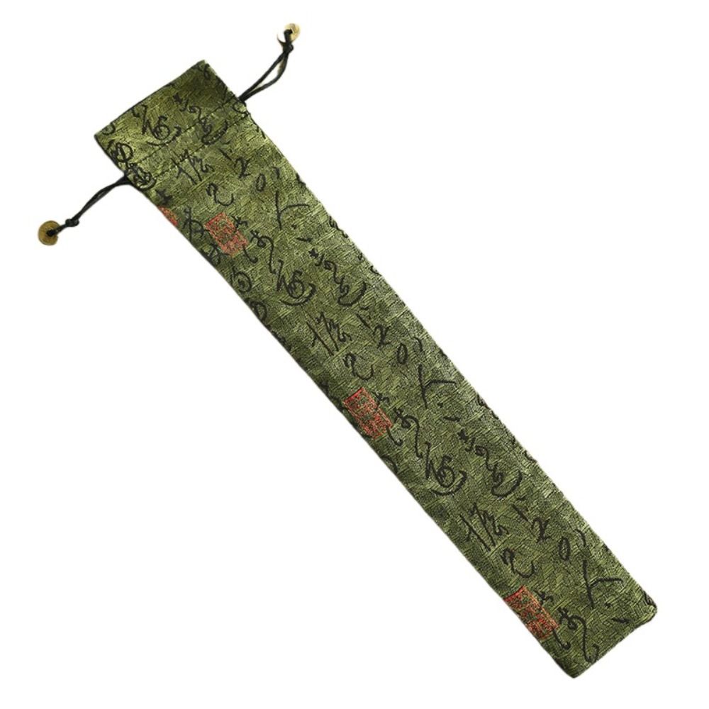 Retro Elegante Opvouwbare Handfantashouder Stofdichte Beschermhoes Hoes Bruiloftsfeest Festival Opvouwbare Ventilatortas