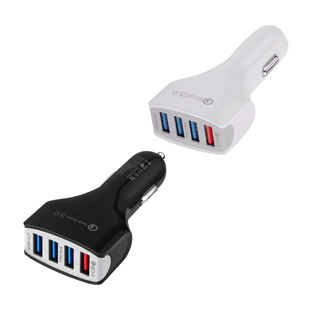 Auto usb snellader  qc3.0 4 poorten usb snelladen autolader