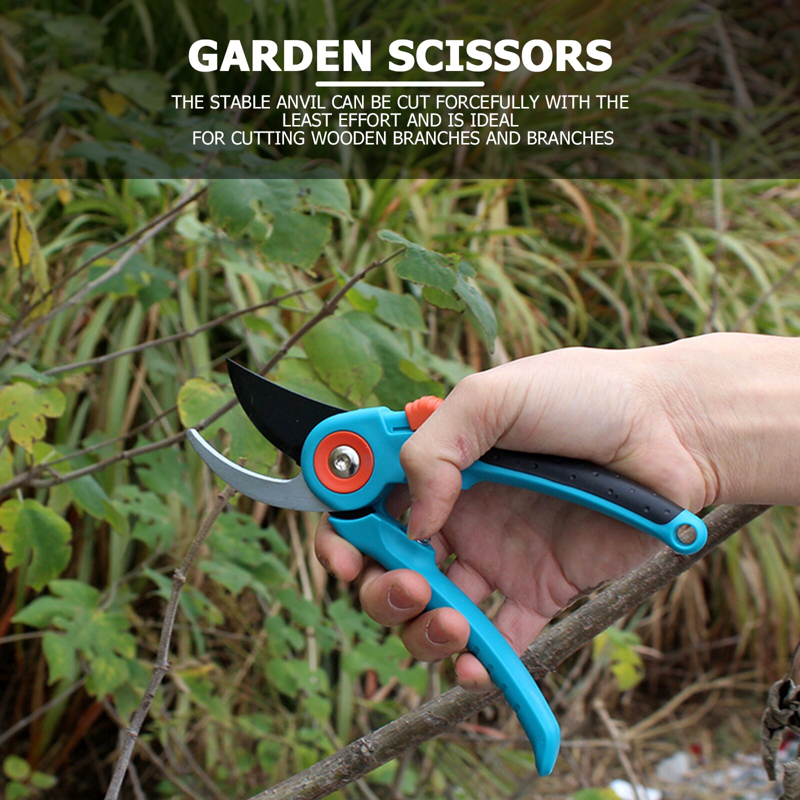 Anvil Secateurs Plant Pruning Gardening Hand Secateurs Shrub Garden Scissors Tool Anvil Branch Shears Orchard Pruning