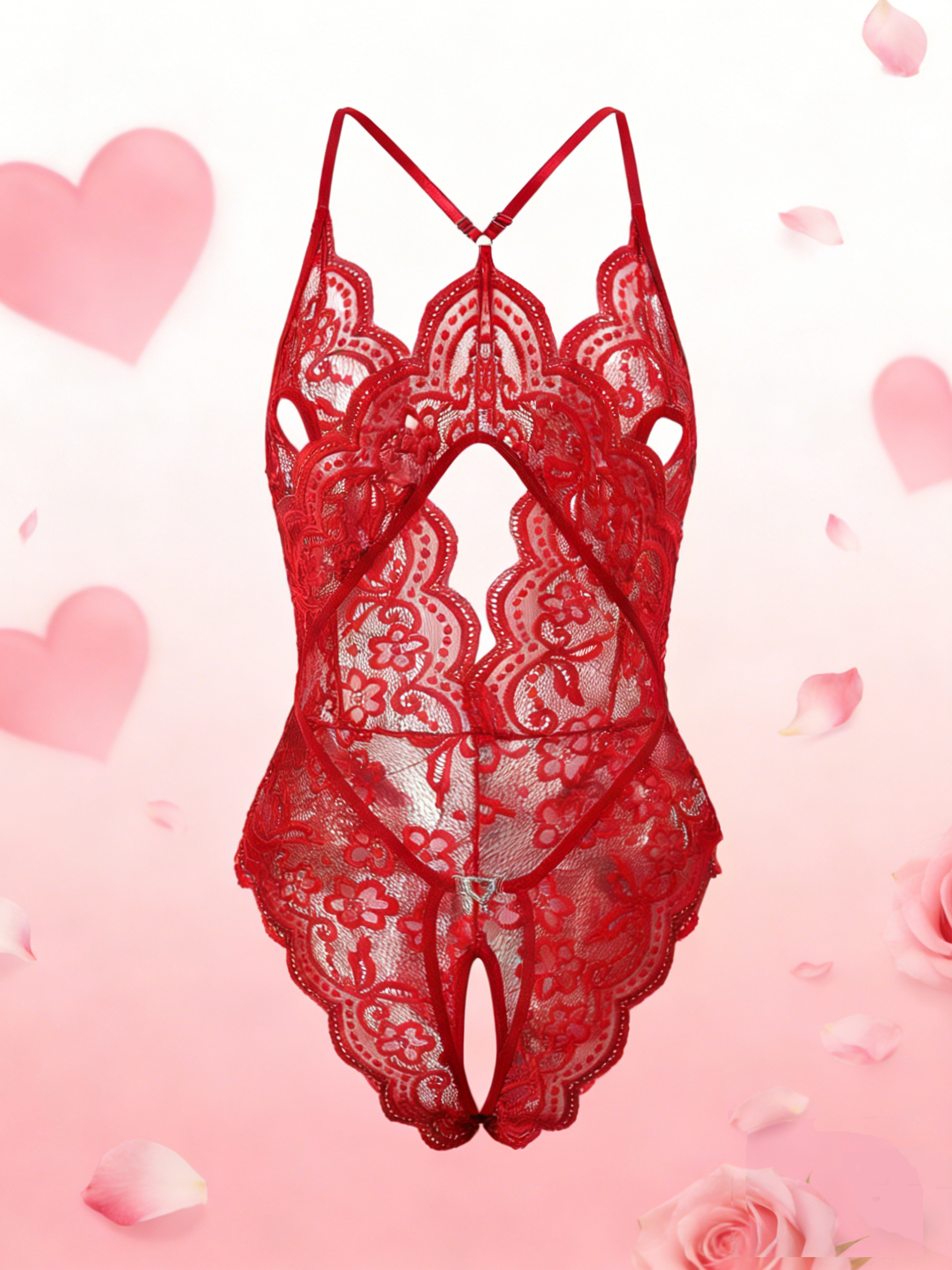 Sexy ondergoed vrouw kruisloze bodysuit lingerie erotische rugloze nachtkleding holle bh Valentijnsdag voor seks dating kleding
