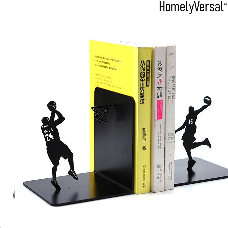 Mode Koele Metalen Stopper Houder Human-Vormige Basketbal Fan Boekensteun Voor School Briefpapier & Office Supply