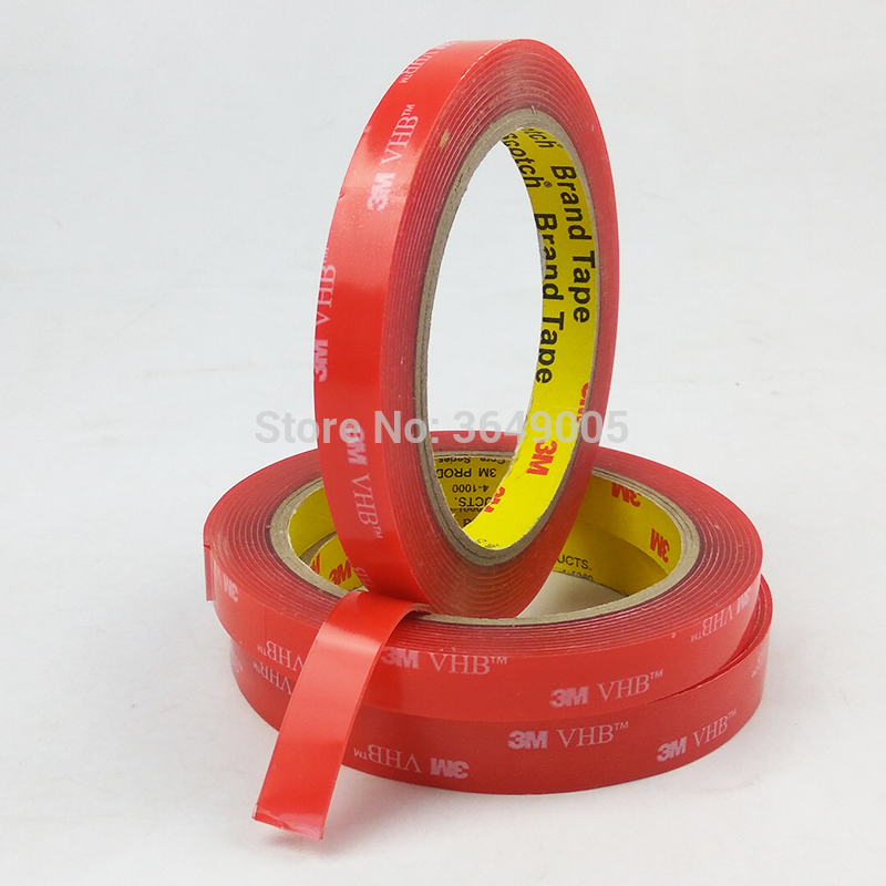3Rolls/lot 3meter Length Clear 3M VHB 4910 Heavy Duty Double Sided Adhesive Acrylic Foam Choose Wide