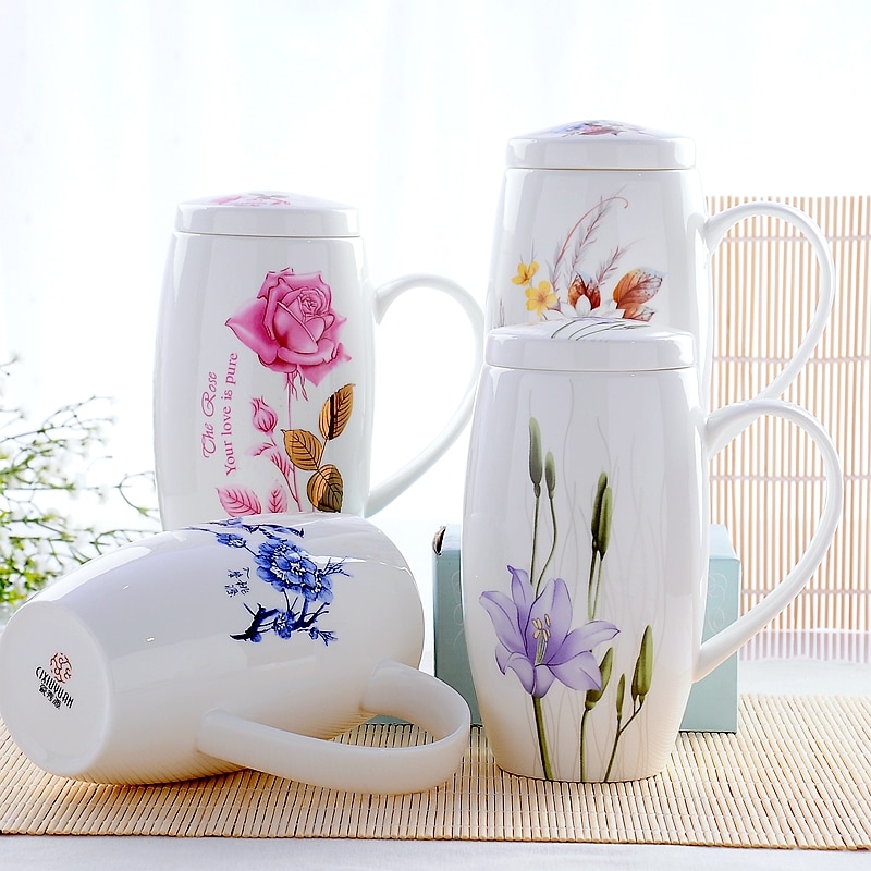 700ml,  bone porcelæn stort kaffekrus, keramisk tumbler te-tid, stort krus julekop, porcelæn stort krus, emalje kop taza