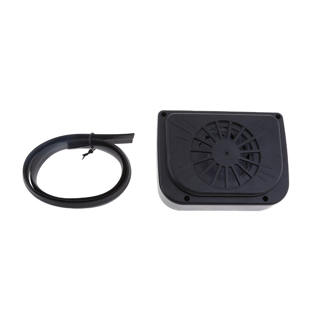 Solar Powered Car Air Vent Exhaust Fan Radiator Vent W/ Ventilation Black