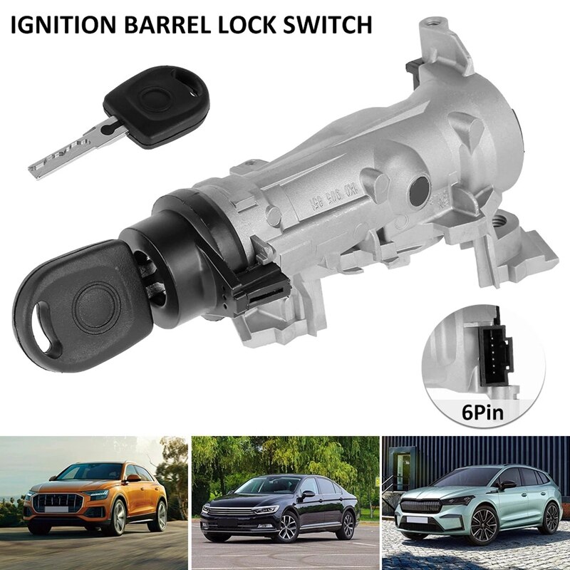 Car Ignition Barrel Door Lock Ignition Switch Lock for- SEAT SKODA 1K0905851B 1K0905851A 1K0905851 30936044: Default Title