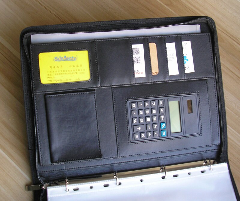 A4 erweitert dateiordner organizer reißverschluss dokumentenmappe für ipad Portfolio padfolio mit notizblock Notizbuch stiftschlaufe Halfter 1311