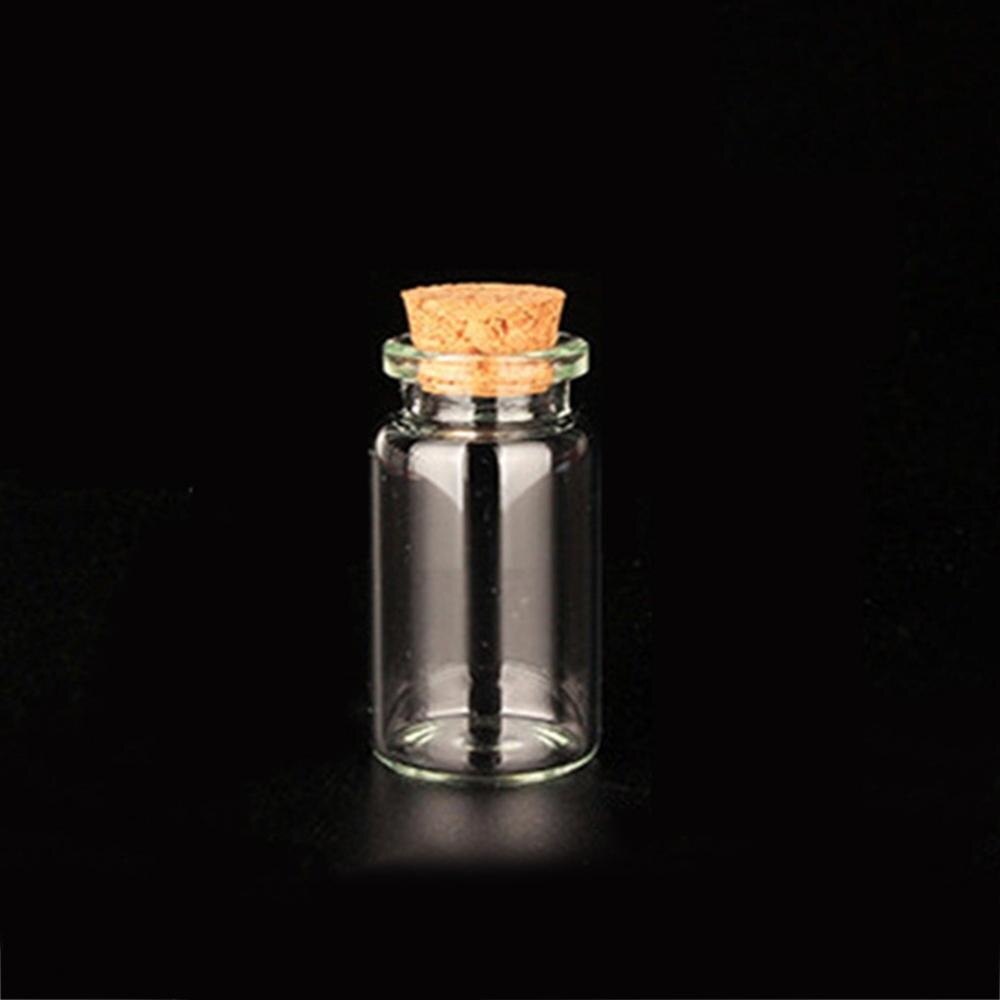 10pcs Mini Transparent Bottles With Cork Stopper Capacity For 10ml 15ml 20ml 25ml 30ml 40ml 55ml Glass Jars Wishing Bottle: 7ml