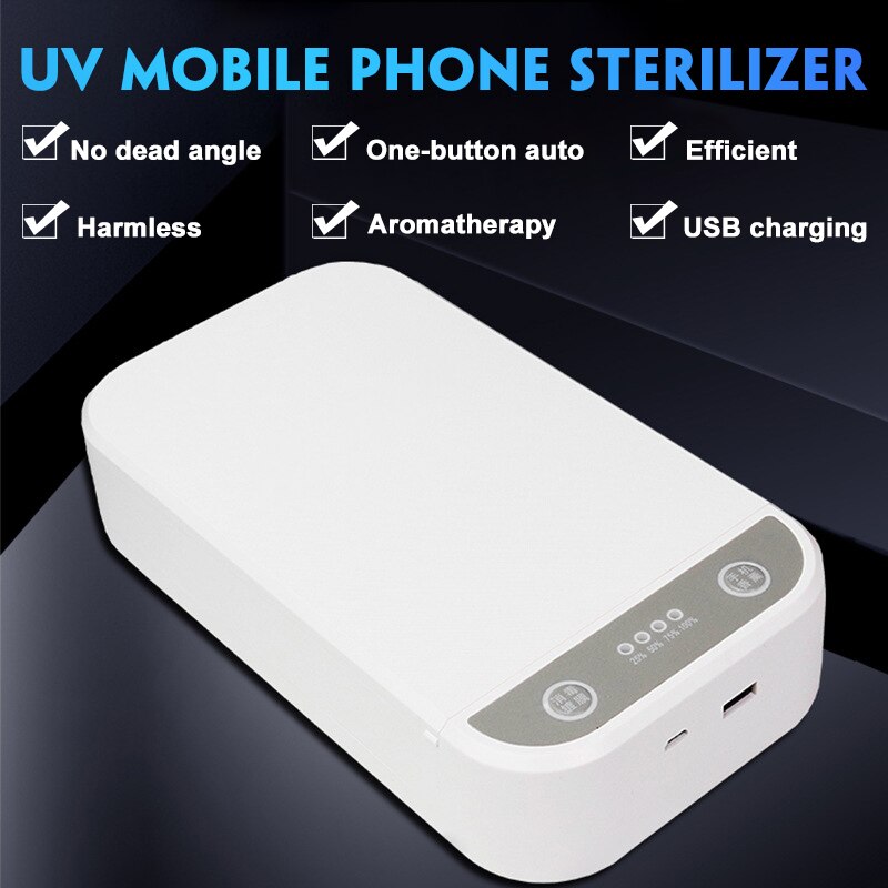 Wielofunkcyjny 5V UV telefon sterylizator maska telefony Cleaner osobisty szafka do dezynfekcji Box z aromaterapią Esterilizador