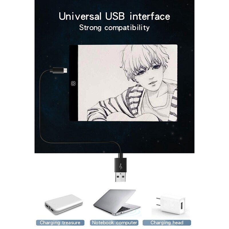 A4 LED Digital image Pad Drawing Tablet USB LED Light Copy Board Electronic Art Graphic Writing Painting Table