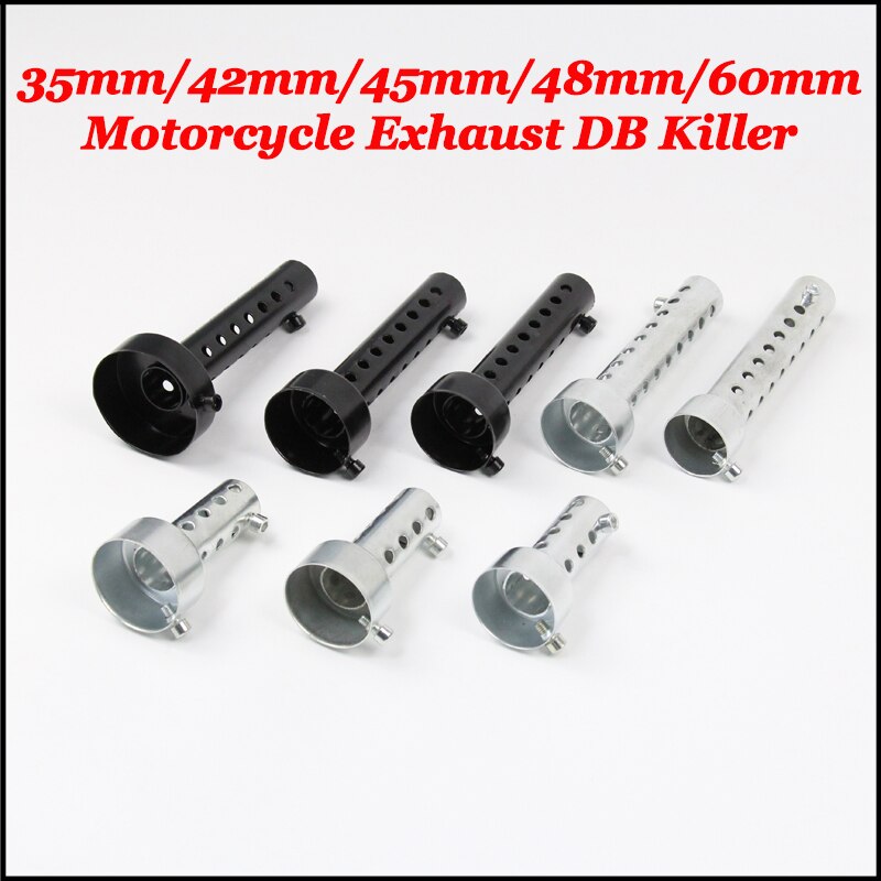 20pcs Universal Motorcycle Exhaust Silencer DB Killer Muffler Baffle Insert Silver Noise Sound Eliminator 35/42/45/48/60MM MF011