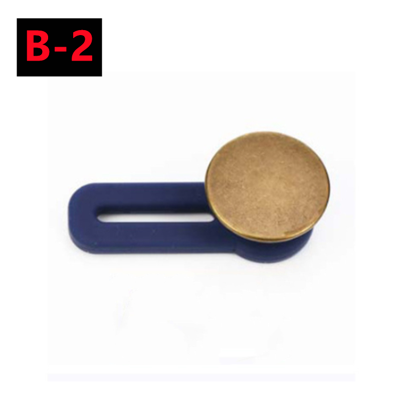 Extensor de botón de Metal para pantalones vaqueros, costura gratis, extensores de cintura retráctiles ajustables, expansor de cintura con botón, 10/5/1 ud.: 3 # / Latón